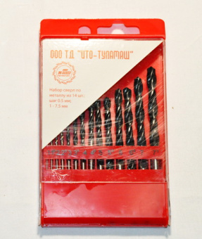 Набор сверл 1,0-7,5 мм 14шт. ТулаМаш