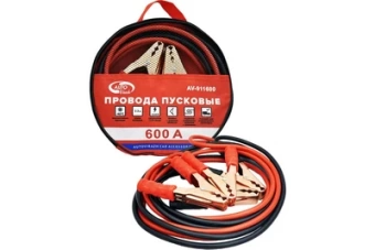 Провода пусковые 600 А, в сумке "ПВХ" AV-911600