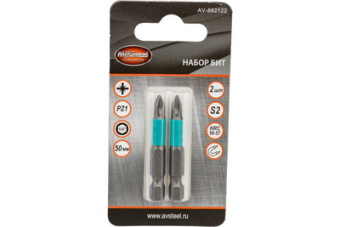 Бита 1/4'' PZ1 50мм S2 (2 шт) "AV Steel" (AV-882122)