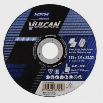 Круг отрезной 125*1,0*22,23 VULCAN