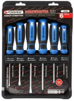 Набор отверток 6пр. (SL, PH) в лотке