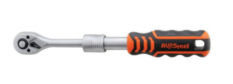 Телескопическая трещотка AV Steel 1/4” 72 зубца 190-225мм AV-508670